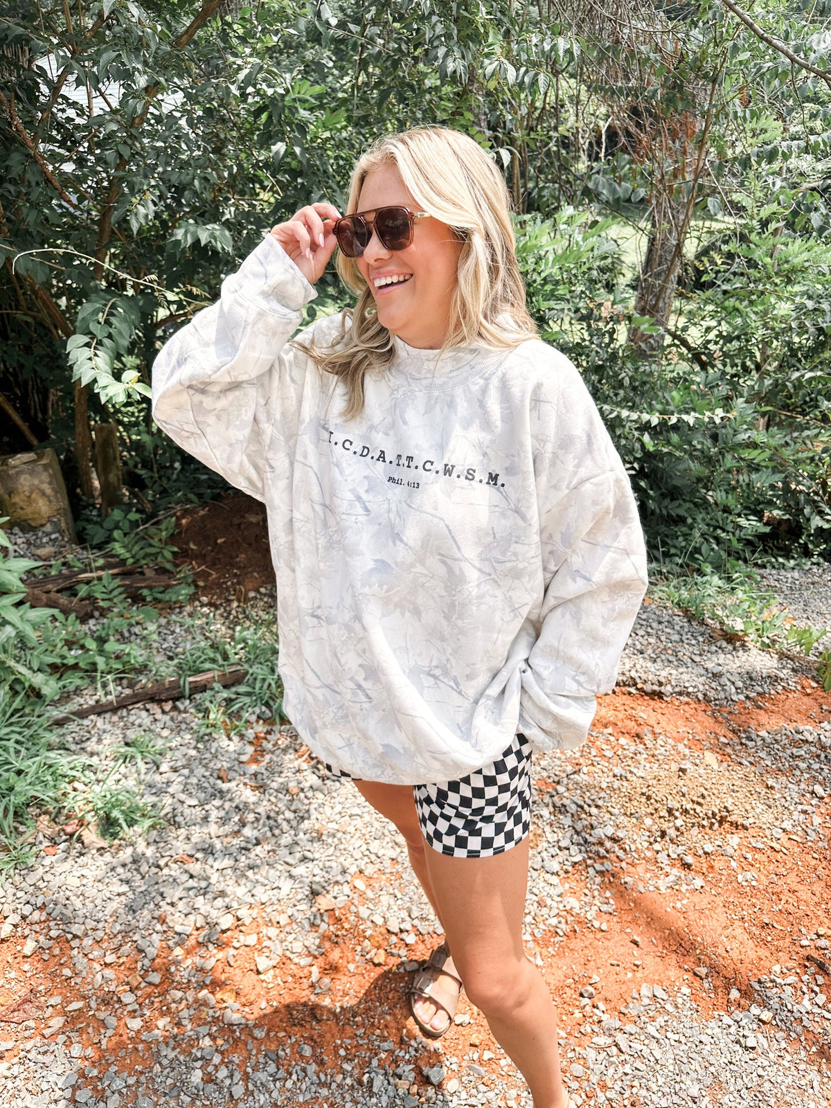 LIMITED STOCK: Phil 4:13 Camo Mockneck Sweatshirt // ships in about a week