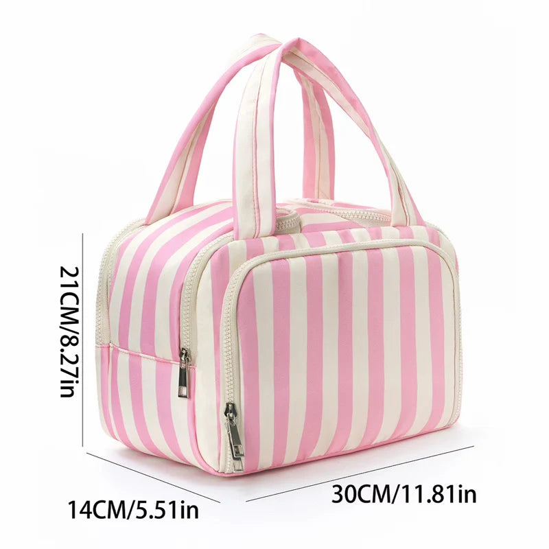 FLASH DEAL // PREORDER: Striped Toiletry Organizing Bag *MANY COLORS* // eta early November