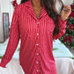 PREORDER: Long Sleeve Sleep Dress in Tied in Tinsel // eta lave Nov - early December