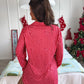 PREORDER: Long Sleeve Sleep Dress in Tied in Tinsel // eta lave Nov - early December
