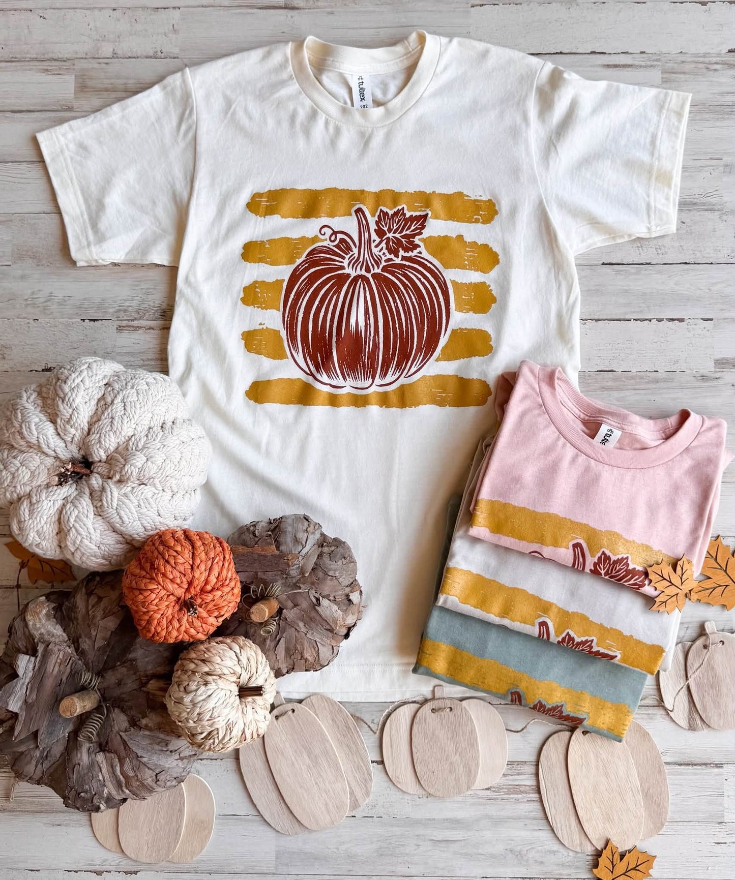 PREORDER: Stripe Pumpkin Tee //ships in about 2 weeks