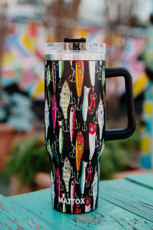 FLASH DEAL // Fishing Lures 40oz Tumbler // SHIPS IN 1-2 WEEKS