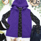Heather Geometric Hooded Vest - Purple