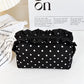 Custom Polka Dot Ruffle Zipper Bag