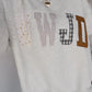 SHIPS FREE TODAY // WWJD Mixed Pattern Embroidered Mock Neck Sweatshirt - Gray