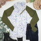 Classic Zoey ZipCowl Sweatshirt - Olive Meadow and Olive