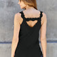 Lace Detail V-Neck Cutout Cami