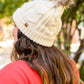 Cable Knit Cuffed Beanie In Ivory
