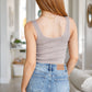 Fundamentals Ribbed Seamless Reversible Tank in Light Mocha