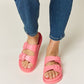 Perfectly Pink Double Buckle Open Toe Sandals