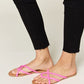 Macy Pink Crisscross Sandals